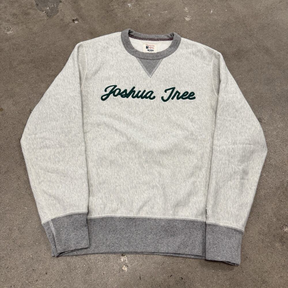 CHAMPION TODD SNYDER JOSHUA TREE EMBROIDERY CREWNECK SWEATSHIRT GREY MENS MEDIUM